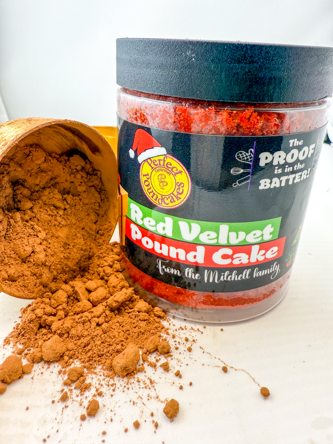 Bottoms up-Red Velvet Pound Cake Jar